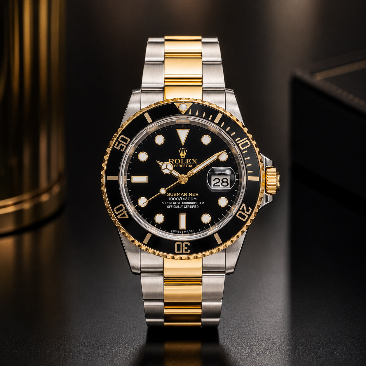 Two-Tone Gold &amp; Steel Diver Watch (08)