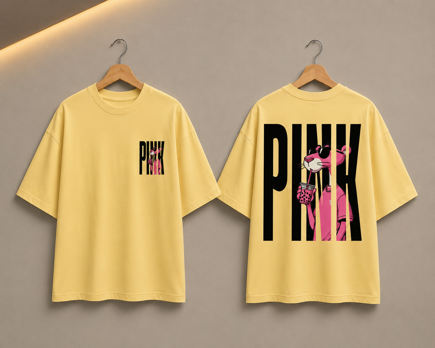 Girls Pink Panther Oversized Graphic (RR-06)