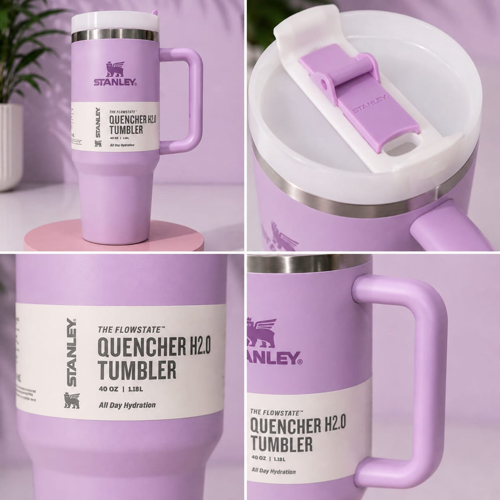 Stanley Quencher H2.0 FlowState™ Tumbler 40oz (1.18L) – Lavender Purple | Insulated Stainless Steel Travel Mug with Handle & Straw (03)