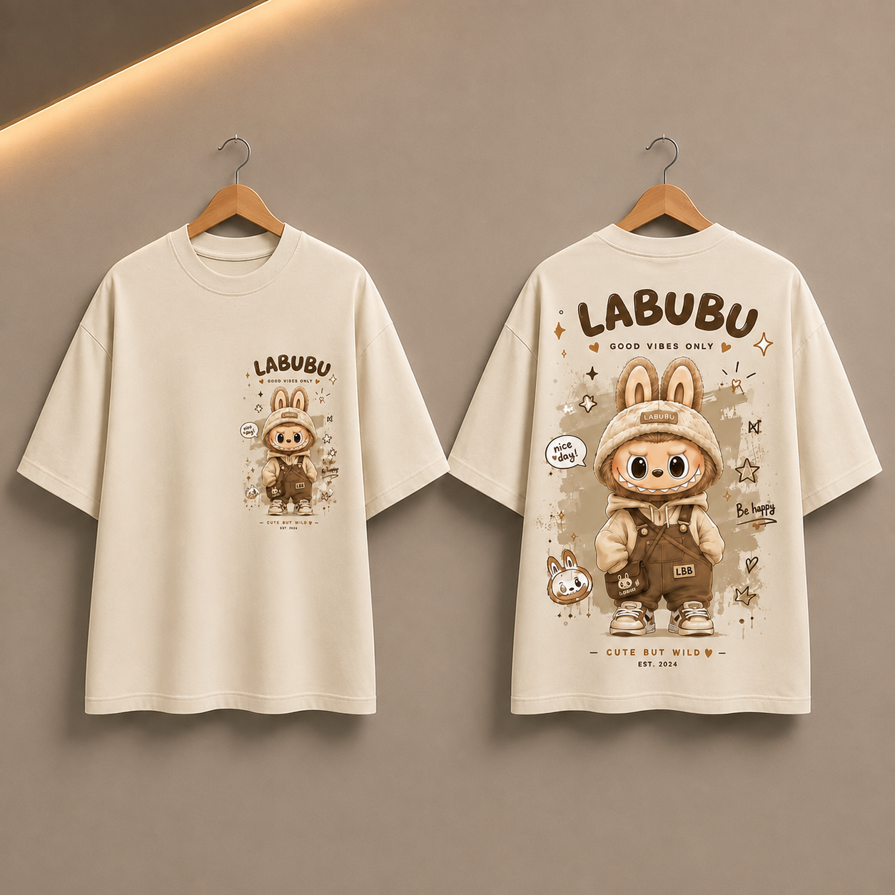 Girls Labubu Oversized Graphic T-Shir (RR-05)