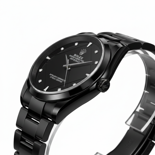 All-Black Diamond Dial Watch